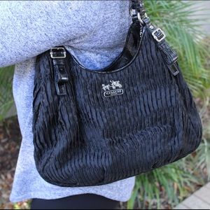 Coach Signature Black Shoulder Purse